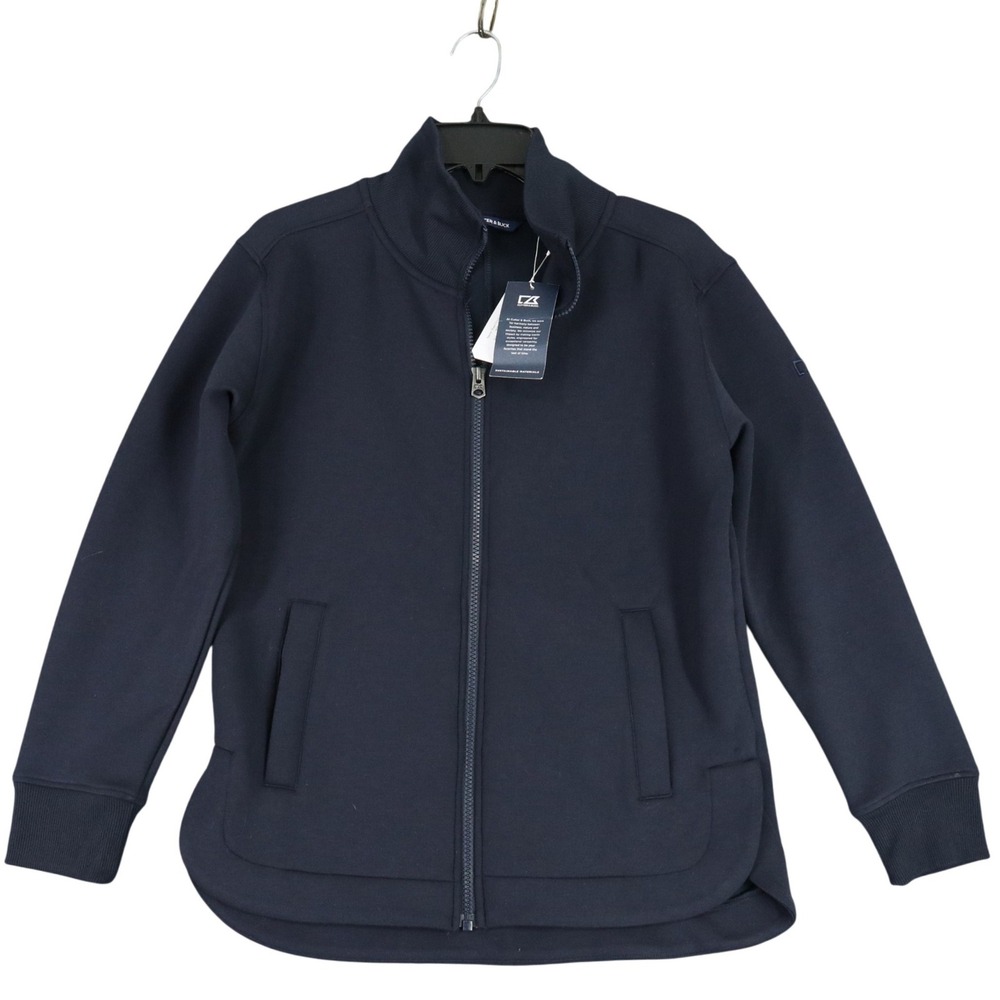 Cutter & Buck Roam Eco Full Zip Golf Jacket Mens S Mock Neck Activewear Casual